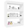Book Cabinet/Room Divider High Gloss White 80x30x103 cm Engineered wood