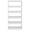 Book Cabinet/Room Divider High Gloss White 80x30x166 cm Engineered Wood