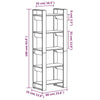 Book Cabinet/Room Divider 60x35x160 cm Solid Wood