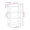 Book Cabinet/Room Divider 80x35x125 cm Solid Wood Pine