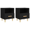 Bedside Cabinets 2 pcs Black 40x35x47 cm